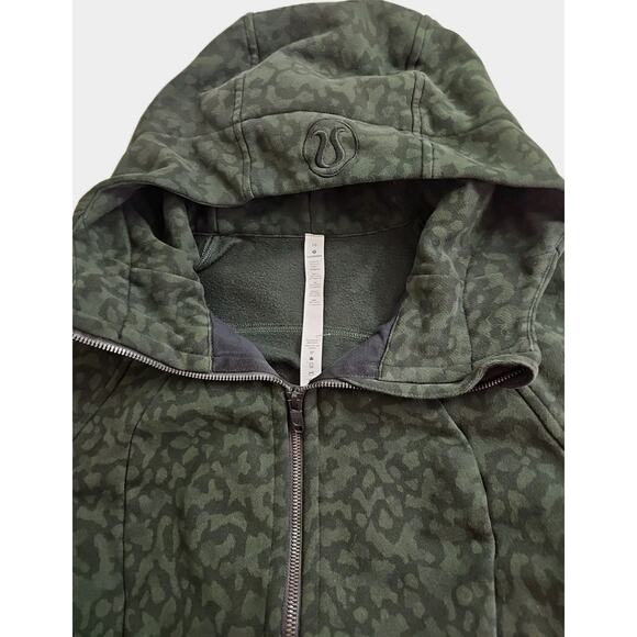 Lululemon ~Woman Size 10~ Scuba Hoodie Cotton Blend Incognito Camo Green/Black. - Picture 1 of 16